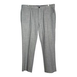 Ballin Men's Gray Comfort Eze‎ Dress Pants Size 36x28 Flat Front Wool Blend